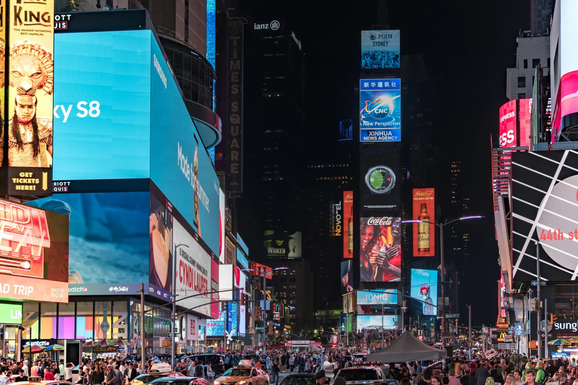 SAVC outdoor LED screen in Times Square, New York
