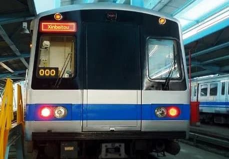 Taipei MRT train with its LED destination display